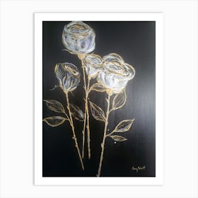 White Roses Art Print