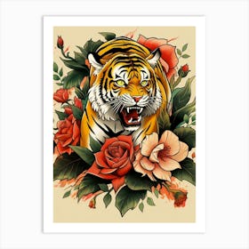 Tiger Tattoo Art Print