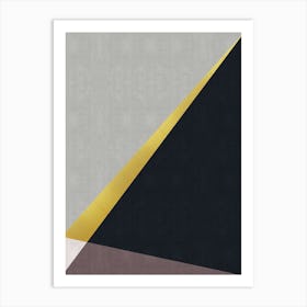 Minimalist art with gold 2 Art Print