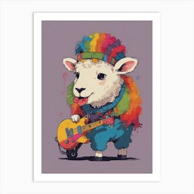 Rainbow Sheep 4 Art Print