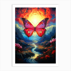 Butterfly In The Sky Art Print