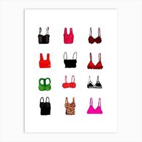 Collection Of Bras Art Print