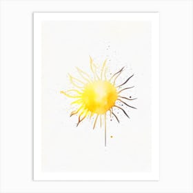 Sun Symbol Minimal Watercolour Art Print