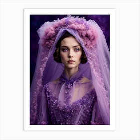 Bride In Purple Art Print