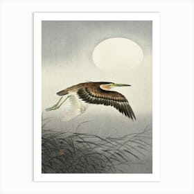Heron At Full Moon (1900 1930), Ohara Koson Art Print