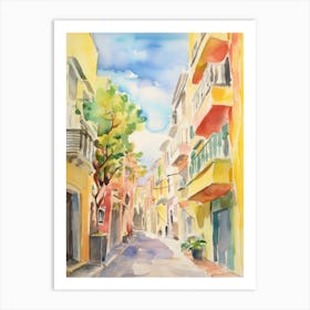 Pescara, Italy Watercolour Streets 3 Art Print