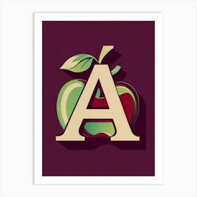 Apple - Letter A Art Print