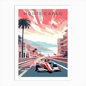 Monte Carlo Monaco Retro Travel Art Print