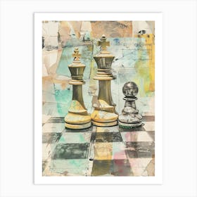 Kitsch Chess Collage 2 Art Print
