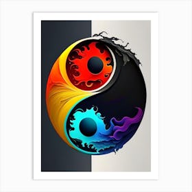 Colour 4, Yin and Yang Illustration Art Print