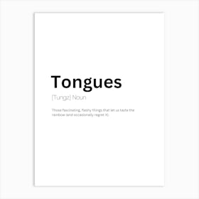 Tongues Definition Meaning Art Print