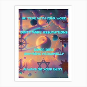 Be True With Your Word Art Print