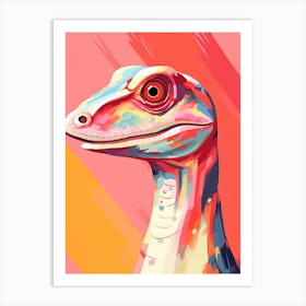 Colourful Dinosaur Coelophysis 1 Art Print