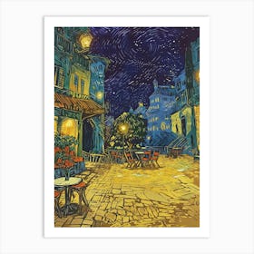 Night At The Cafe Art Print