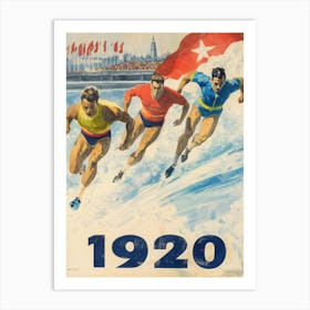 Aihrgdesign A Vintage Sports Poster For The 1920 Antwerp Olym 85738a20 43a5 45c2 A50c Bfcf99c9ed12 3 Art Print