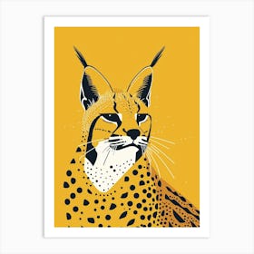 Yellow Bobcat 4 Art Print