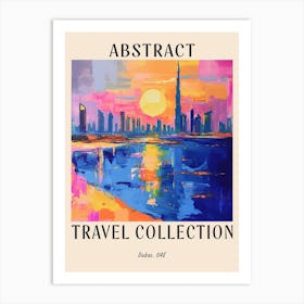 Abstract Travel Collection Poster Dubai Uae 1 Art Print