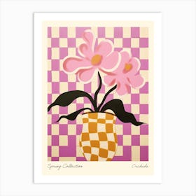 Spring Collection Orchids Flower Vase 6 Art Print