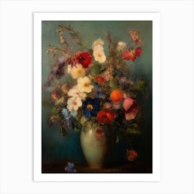 Flowers In A Vase- Odilon Redon Inspired Art Print