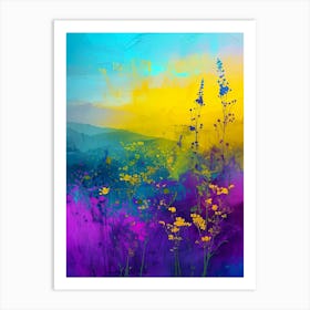 Wildflowers At Sunset Art Print