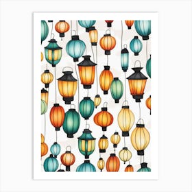 Chinese Lanterns 3 Art Print