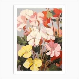 Geranium 2 Flower Painting Art Print