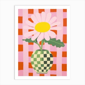 Daisies Flower Vase 3 Art Print