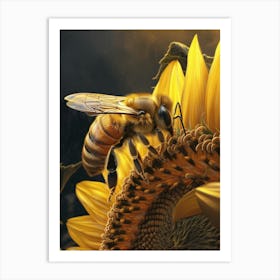 Meliponini Bee Realism Illustrations 9 Art Print