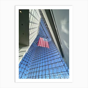 American Flag In The Atrium Art Print