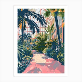 Brooklyn Botanic Garden New York Colourful Silkscreen Illustration 2 Art Print