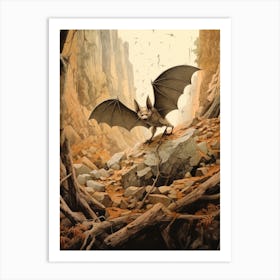 Ghost Faced Bat Flying 2 Art Print