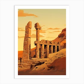 Gobekli Tepe Modern Pixel Art 3 Art Print