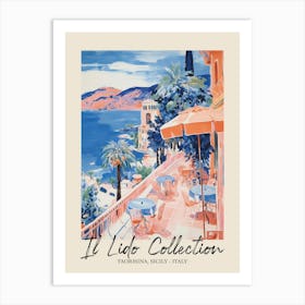 Taormina, Sicily   Italy Il Lido Collection Beach Club Poster 1 Art Print