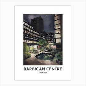 Barbican Centre, London 7 Watercolour Travel Poster Art Print