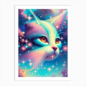 Galaxy Cat Art Print