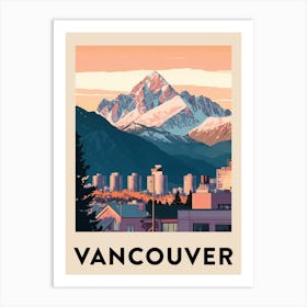 Vancouver Vintage Travel Poster Art Print