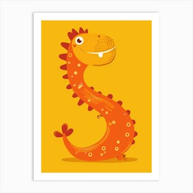 Dinosaur Letter S Art Print