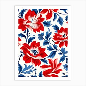 Russian Floral Pattern 1 Art Print