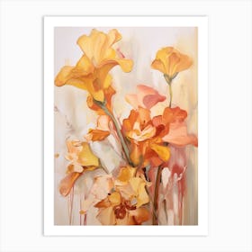 Fall Flower Painting Freesia 1 Art Print