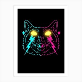 Cyber Cat 1 Art Print