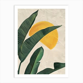 Banana Leaf Canvas Print Art Print