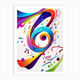 Colorful Music Background Art Print