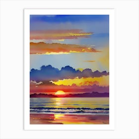 Sunset At The Beach 24 Art Print