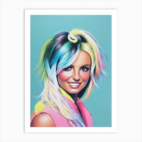 Britney Spears Colourful Illustration Art Print