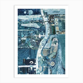 Blue And White 5 Art Print