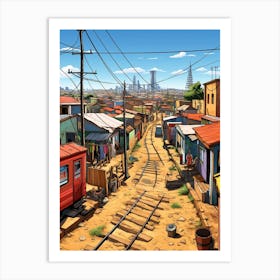 Soweto Johannesburg Cartoon 3 Art Print