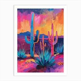 Saguaro Canvas Print Art Print