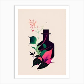 Poison Ivy Potion Minimal Line Drawing 3 Art Print