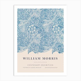 William Morris, Blue Marigold Art Print