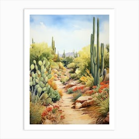 Desert Botanical Garden Usa Watercolour 6 Art Print
